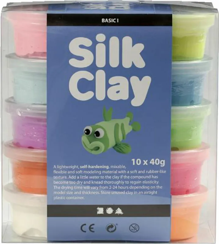 Se Silk Clay - Modellervoks Sæt - Standard 10x40 G hos Legekæden
