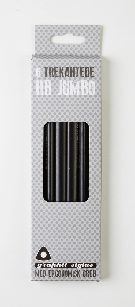 Blyant Graphit Stylus HB jumbo sort 6 stk billede