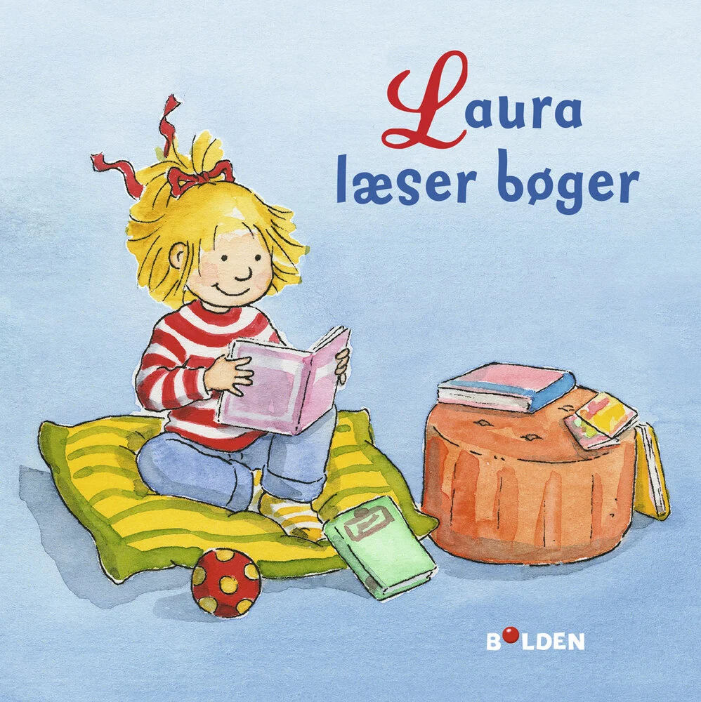 Billede af Laura læser bøger