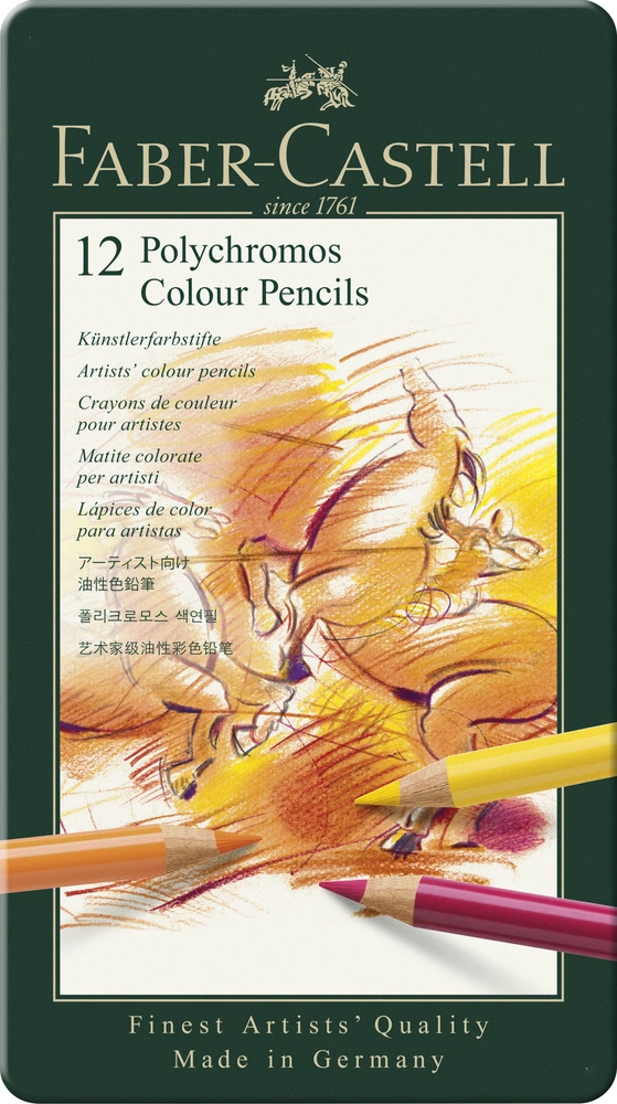 Billede af Farveblyant polychromos Faber-Castell 12 farver