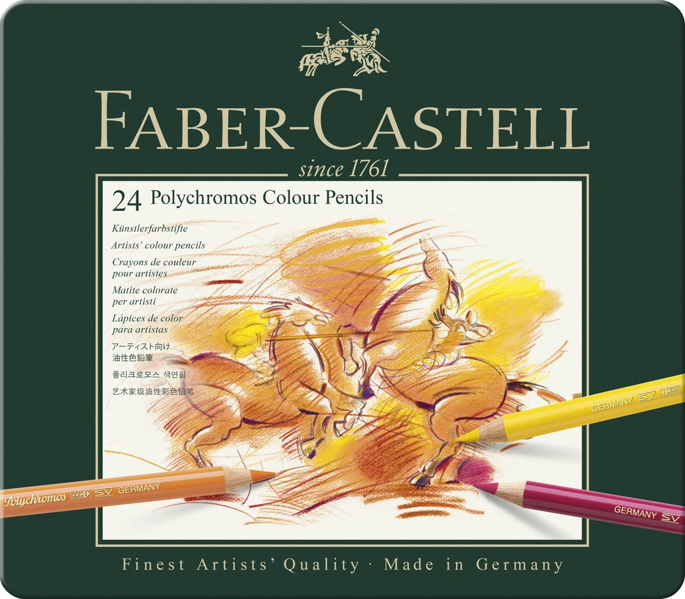 Billede af Farveblyant polychromos Faber-Castell 24 farver