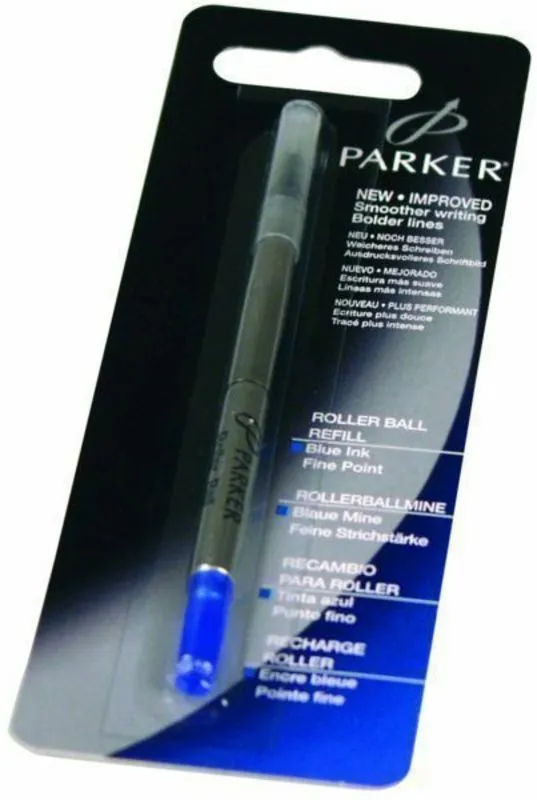 Se Rollerrefill Parker blå medium 0,8 hos Legekæden