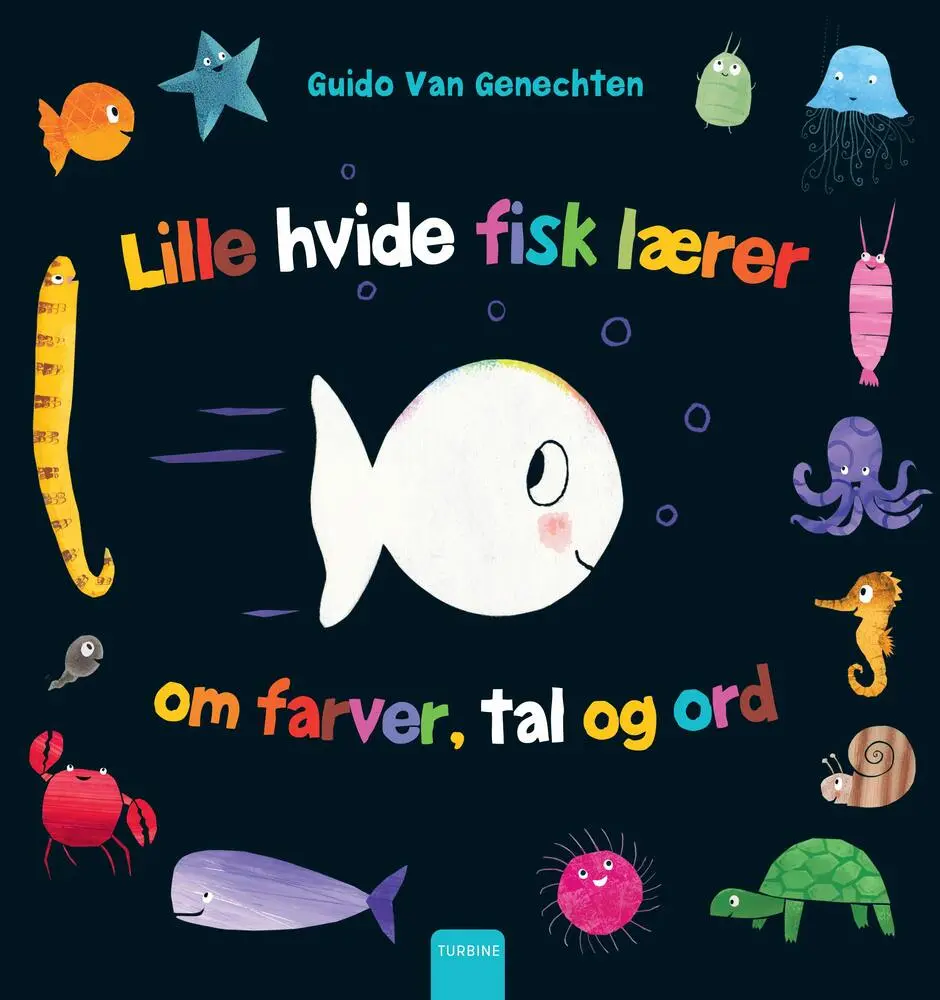 Billede af Den lille hvide fisk lærer om farver, tal og ord