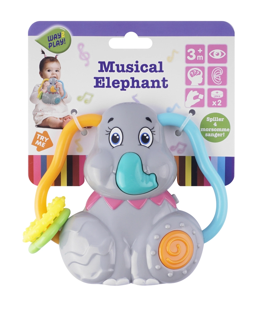 Billede af Elefant rangle med musik og elefantlyde
