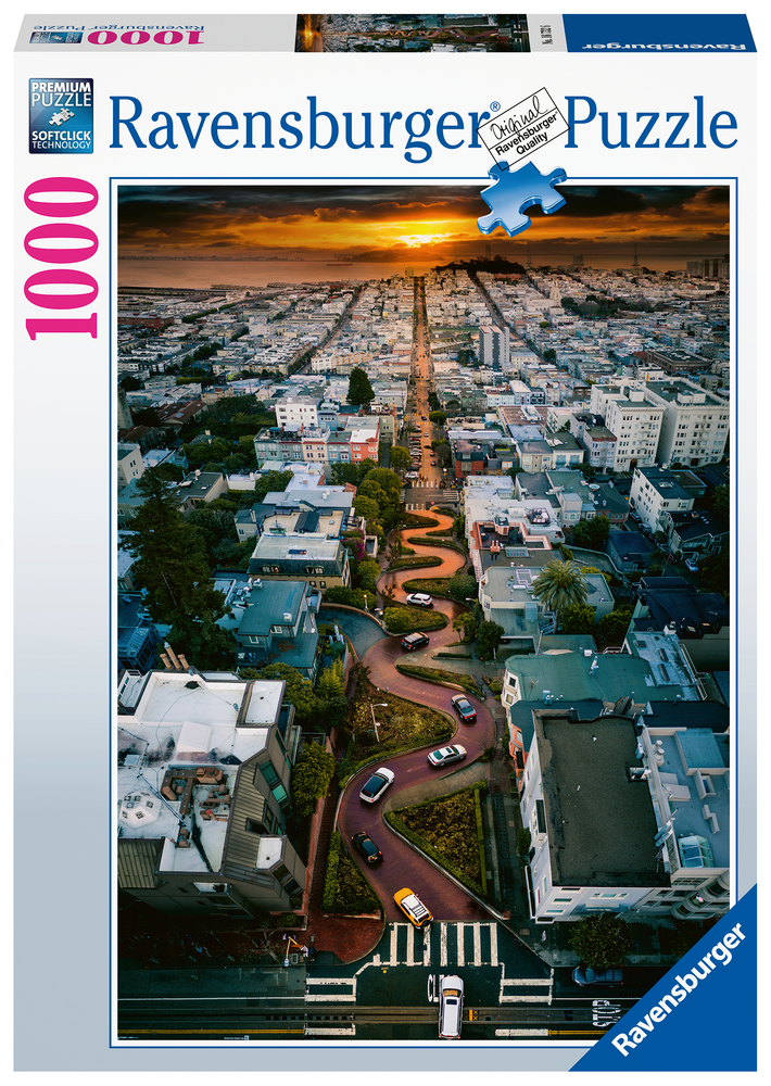 Se Puslespil San Francisco Lombard Street 1000 brikker hos Legekæden
