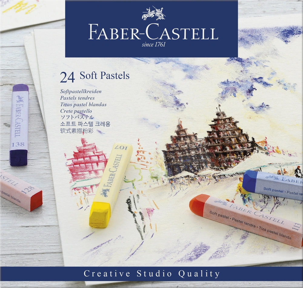 Billede af Kridt pastel soft Faber-Castell 24 ass.