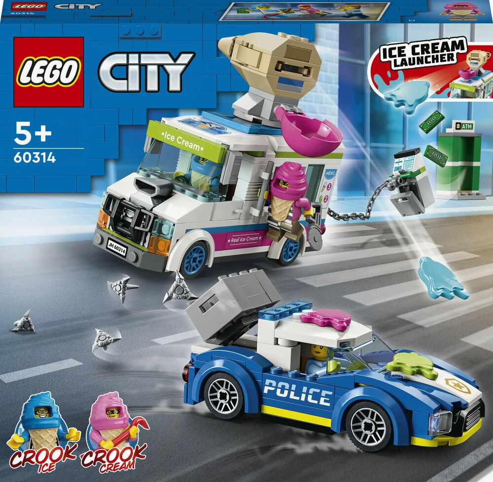 Se 60314 LEGO City Politijagt med isbil hos Legekæden