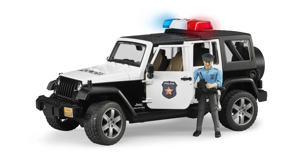 Billede af Jeep Wrangler Politibil med politimand
