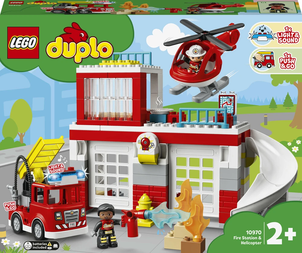 Se Brandstation og helikopter - 10970 - LEGO DUPLO hos Legekæden
