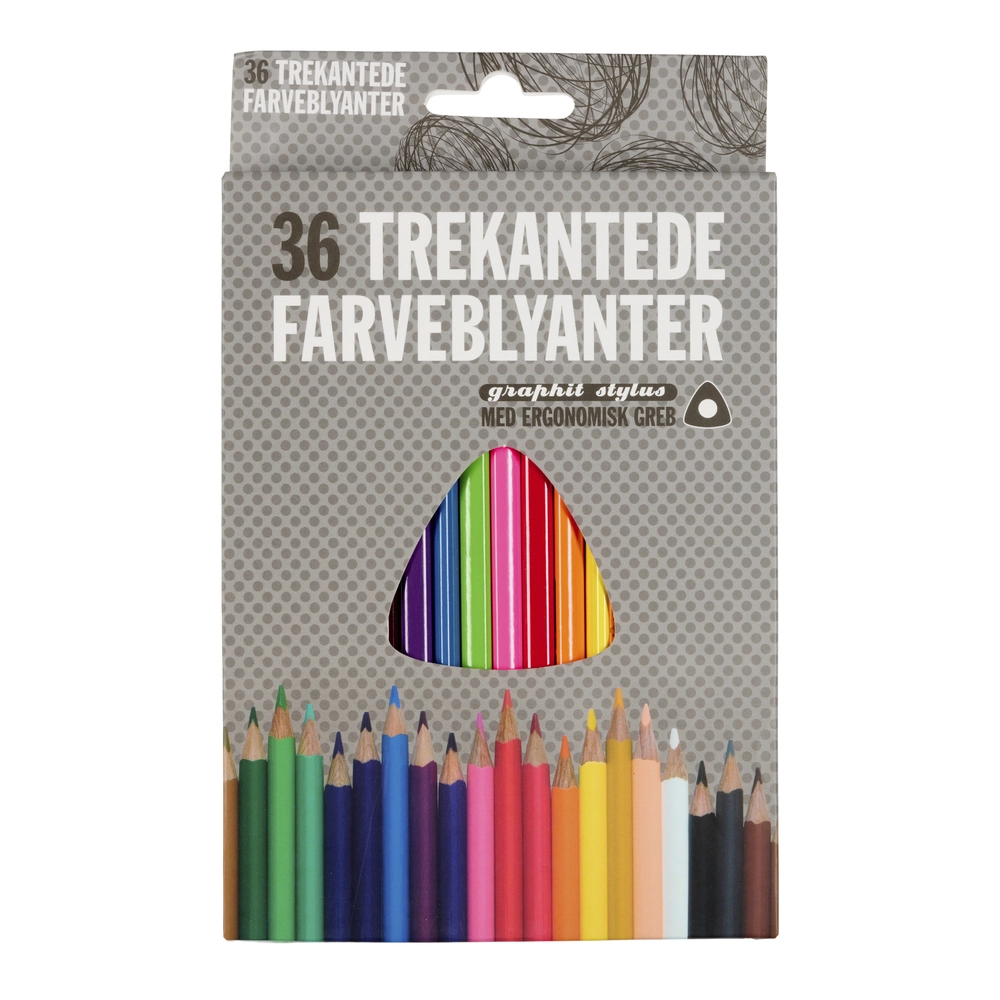 Farveblyanter graphit stylus 36 stk