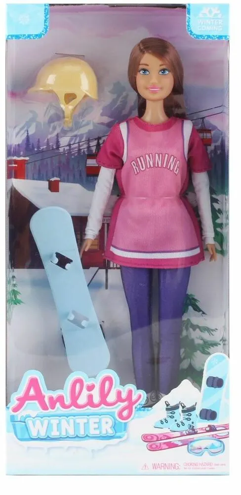 Se Anlily dukke med snowboard hos Legekæden