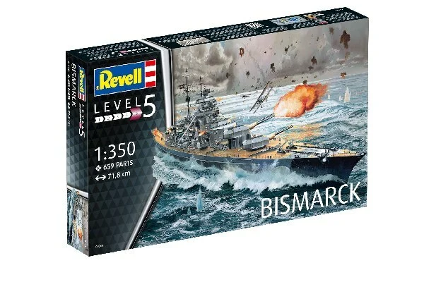 Se Revell - Bismarck Model Skib Byggesæt - 1:350 - Level 5 - 05040 hos Legekæden