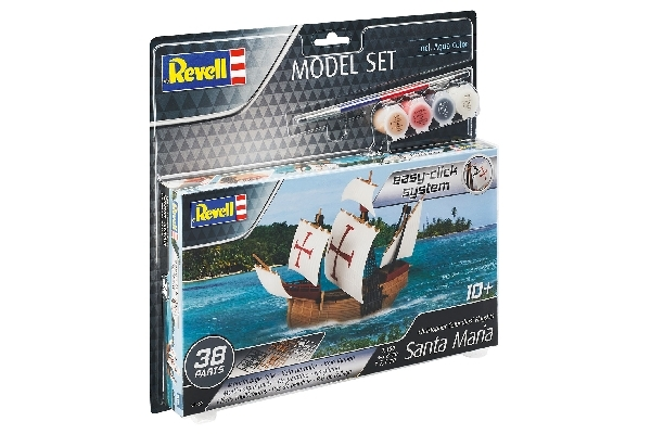 Se Revell - Santa Maria Model Skib Byggesæt Inkl. Maling - 1:350 - Easy Click - 65660 hos Legekæden