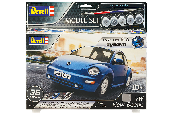 Se Revell - Vw New Beetle Bil Byggesæt - 1:24 - Easy Click - 67643 hos Legekæden