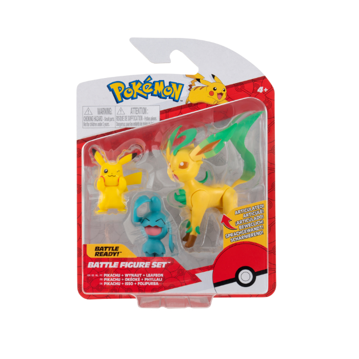 Billede af Pokémon battle figur sæt Pikachu, Wyanaut,Leafeon
