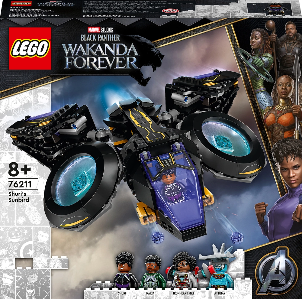 Se Lego Marvel - Black Panther - Shuris Sunbird - 76211 hos Legekæden