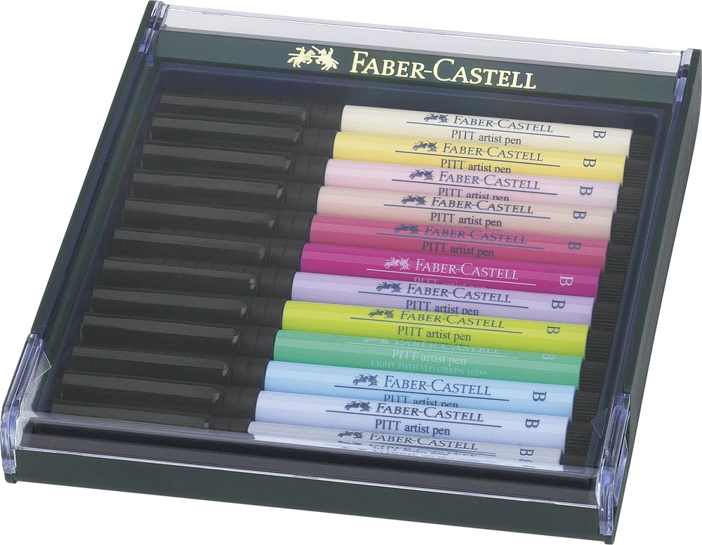 Se Faber Castell - Pitt Artist Pens - Pastel - 12 Farver hos Legekæden