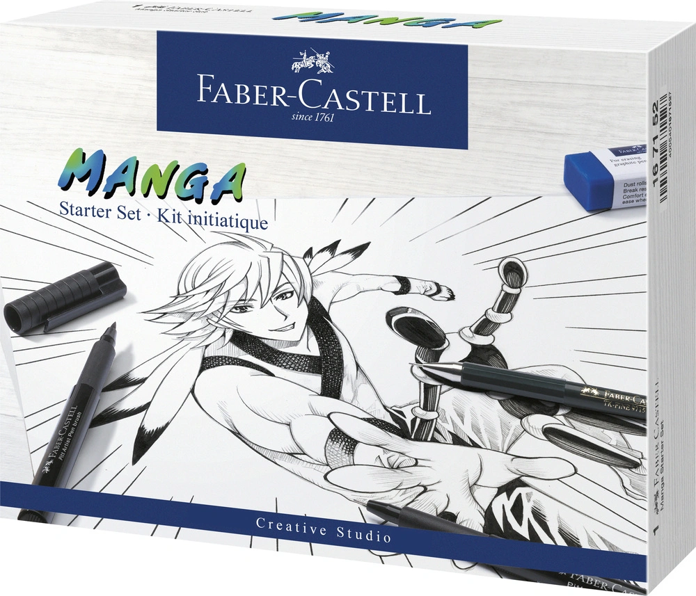 Se Faber-castell - Pitt Artist Pen India Ink - Manga Starter Sæt hos Legekæden