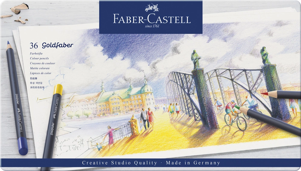 Se Faber-castell - Goldfaber Farveblyanter - Metalæske Med 36 Stk hos Legekæden