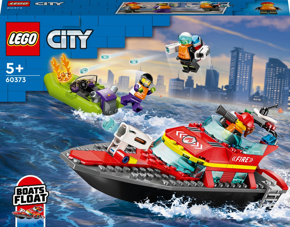 Se 60373 LEGO City Fire Brandvæsnets redningsbåd hos Legekæden