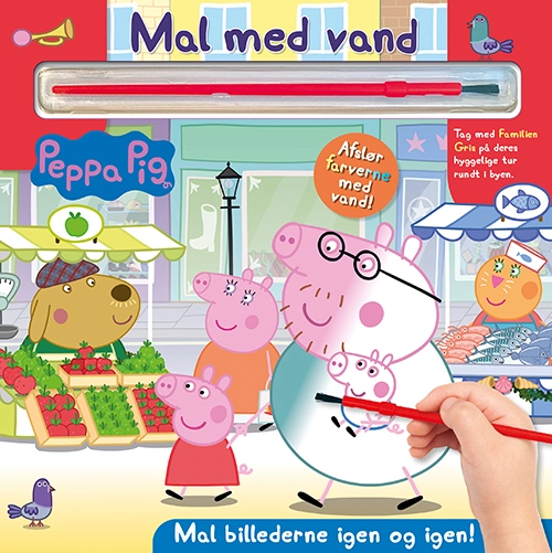 Se Peppa Pig - Mal med vand - Gurli Gris (bog med pensel - farvelæg igen og igen) hos Legekæden