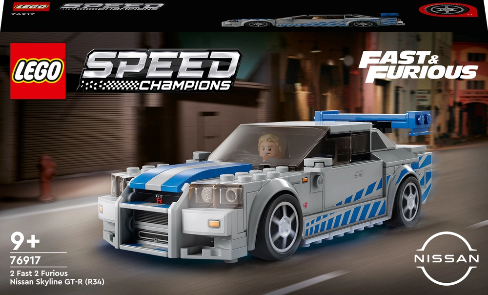Se 76917 LEGO Speed Champions 2 Fast 2 Furious Nissan Skyline GT-R (R34) hos Legekæden