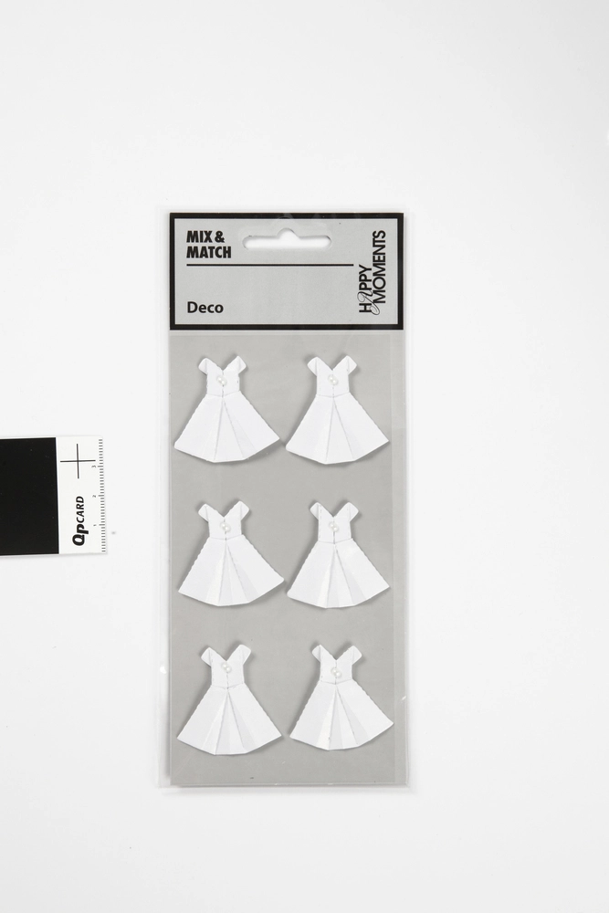 Billede af Stickers 35x31mm 6stk hvid kjole hos Legekæden