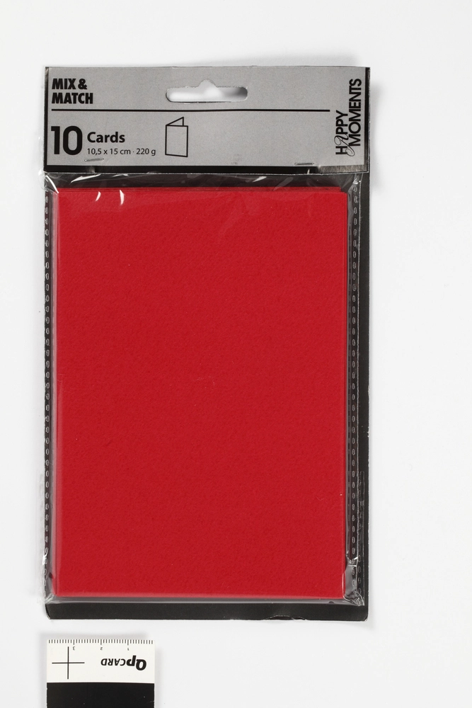 Billede af Kort rød 10,5x15 cm 220g 10stk hos Legekæden