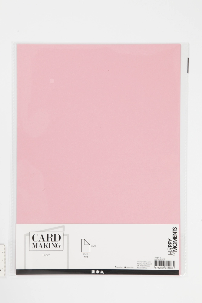 Papir lyserød A4 80g 20stk