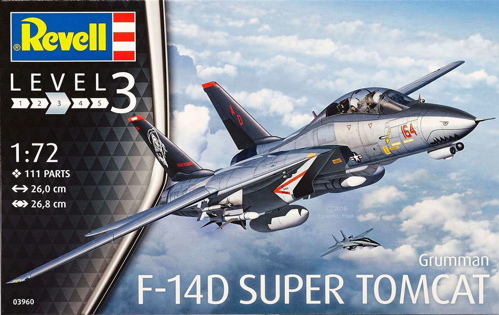 Se Revell - F-14d Super Tomcat Modelfly - 1:72 - Level 3 - 63960 hos Legekæden