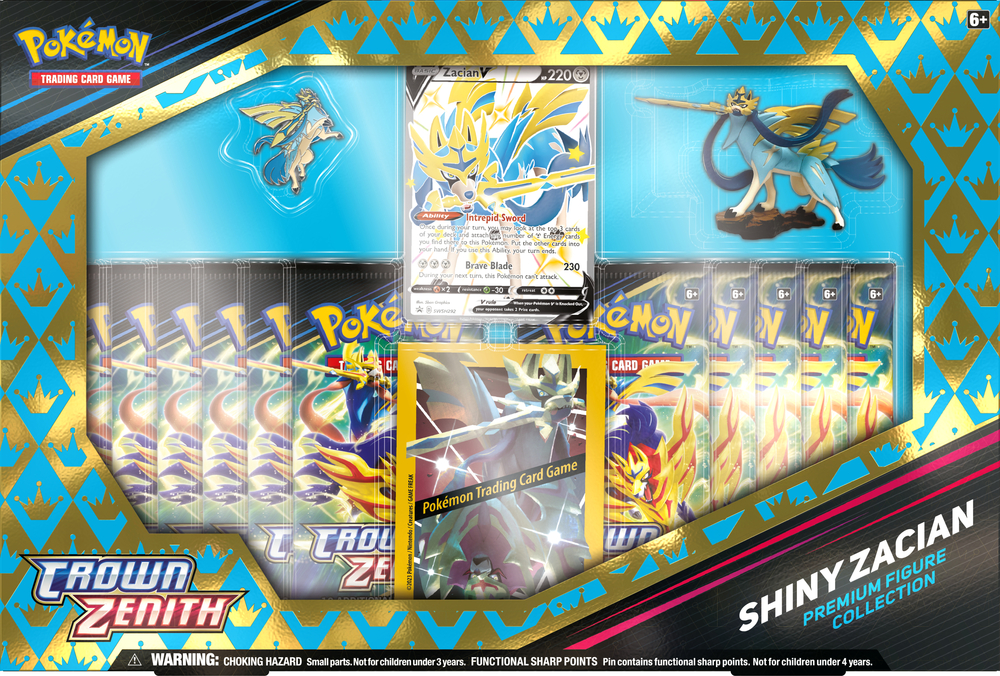 Se Pokémon Box: Crown Zenith - Shiny Zacian/Zamazenta Premium Figure Collection hos Legekæden