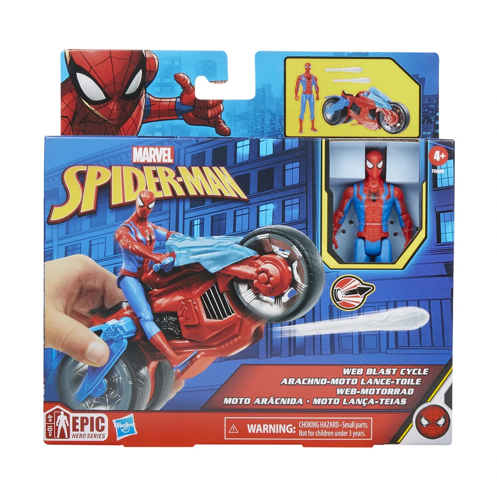 Se Spiderman køretøj og figur 10 cm hos Legekæden