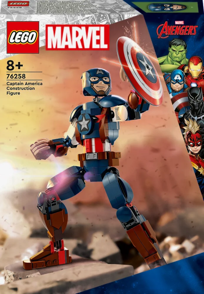 Se Lego Marvel Avengers - Captain America Figur - Byg Selv - 76258 hos Legekæden