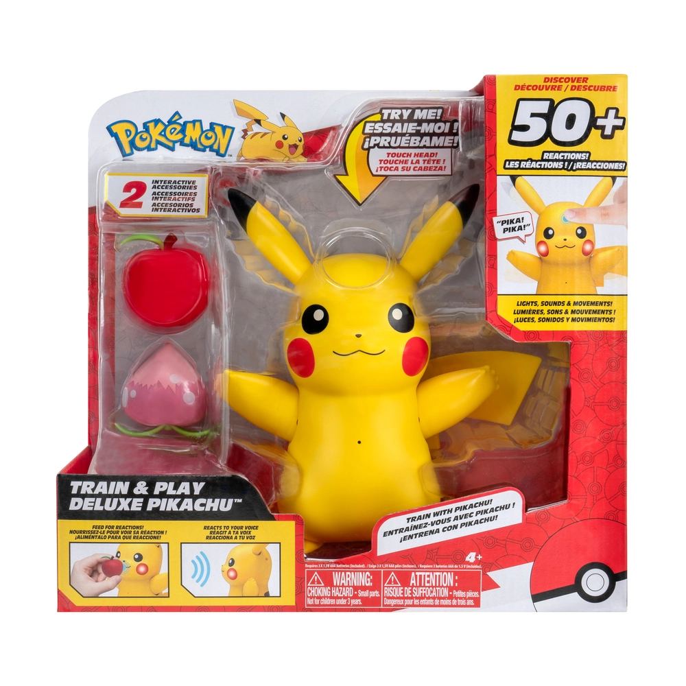 Køb Pokémon train and play deluxe pikachu Pokémon hos Legekæden