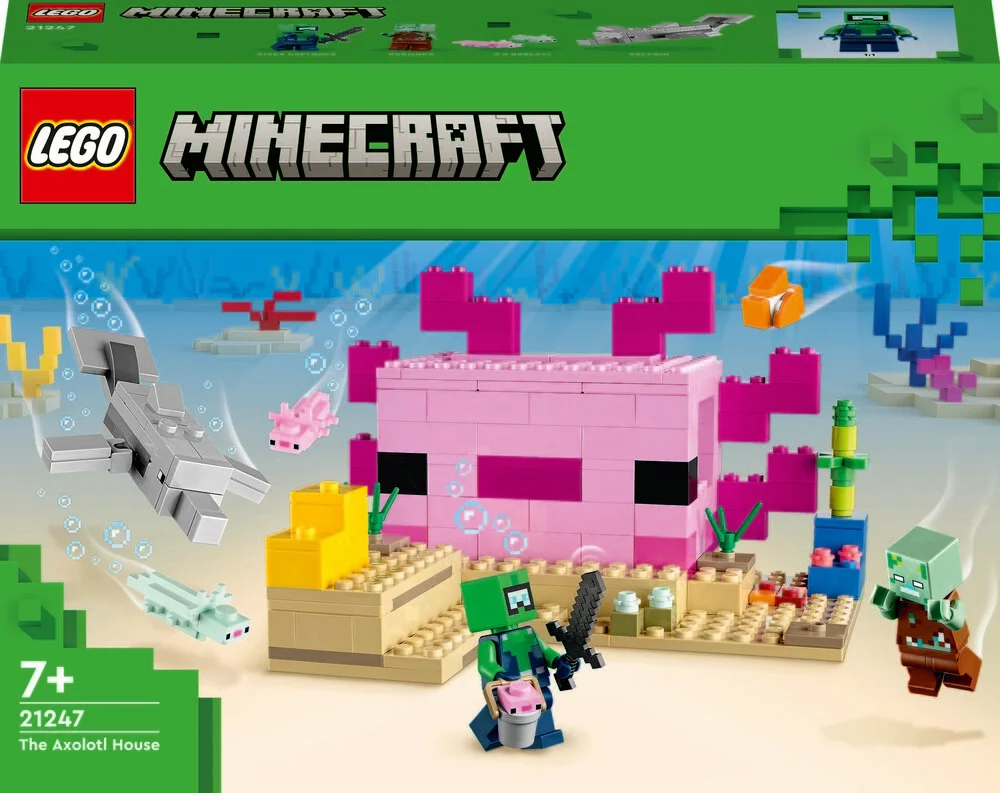 Se LEGO Minecraft - The Axolotl House (21247) hos Legekæden