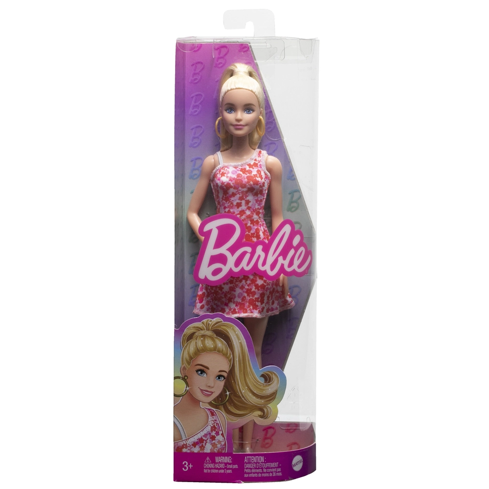 Se Barbie Fashionista Doll - Pink Floral Dress hos Legekæden