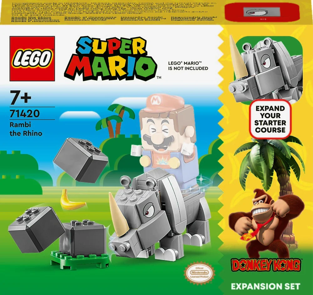 Se 71420 LEGO Super Mario Næsehornet Rambi udvidelsessæt hos Legekæden
