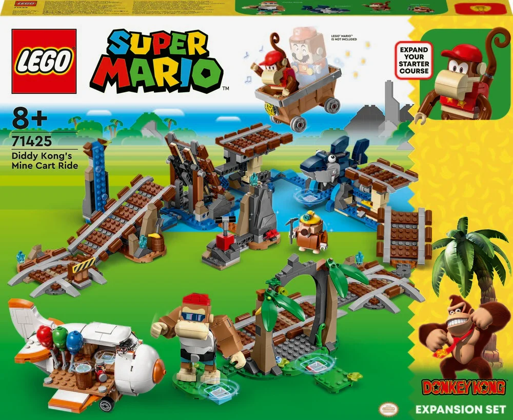 Se Lego Super Mario - Diddy Kongs Minevognstur - Udvidelsessæt (71425) hos Legekæden