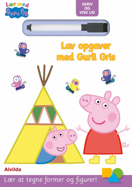 Se Peppa Pig - Lær med Gurli Gris - Skriv og visk ud - Lav opgaver med Gurli Gris hos Legekæden