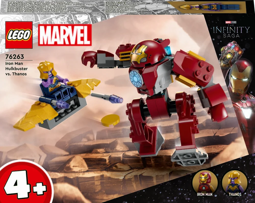 Se 76263 LEGO Super Heroes Marvel Iron Mans Hulkbuster mod Thanos hos Legekæden