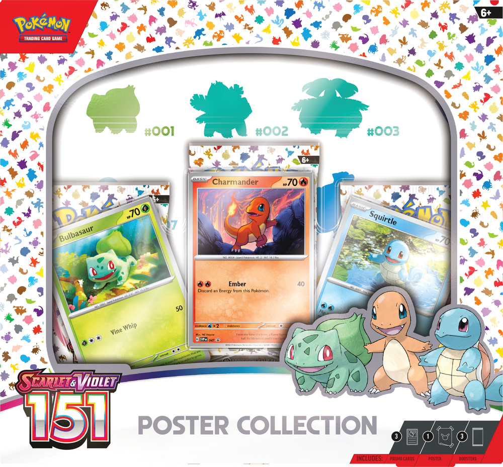 Se Pokemon Scarlet & Violet: 151 - Poster Collection Box (3 Boosters + Plakat) hos Legekæden