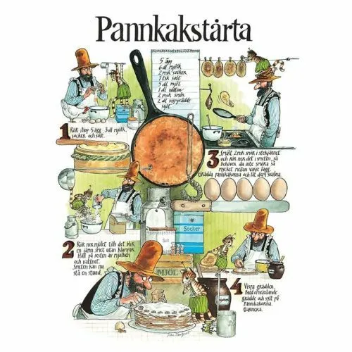 Billede af Pannkakstårtan m/opskrift - plakat