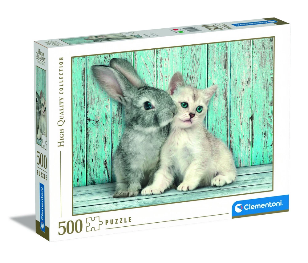 Billede af Puslespil Cat & Bunny 500 brikker
