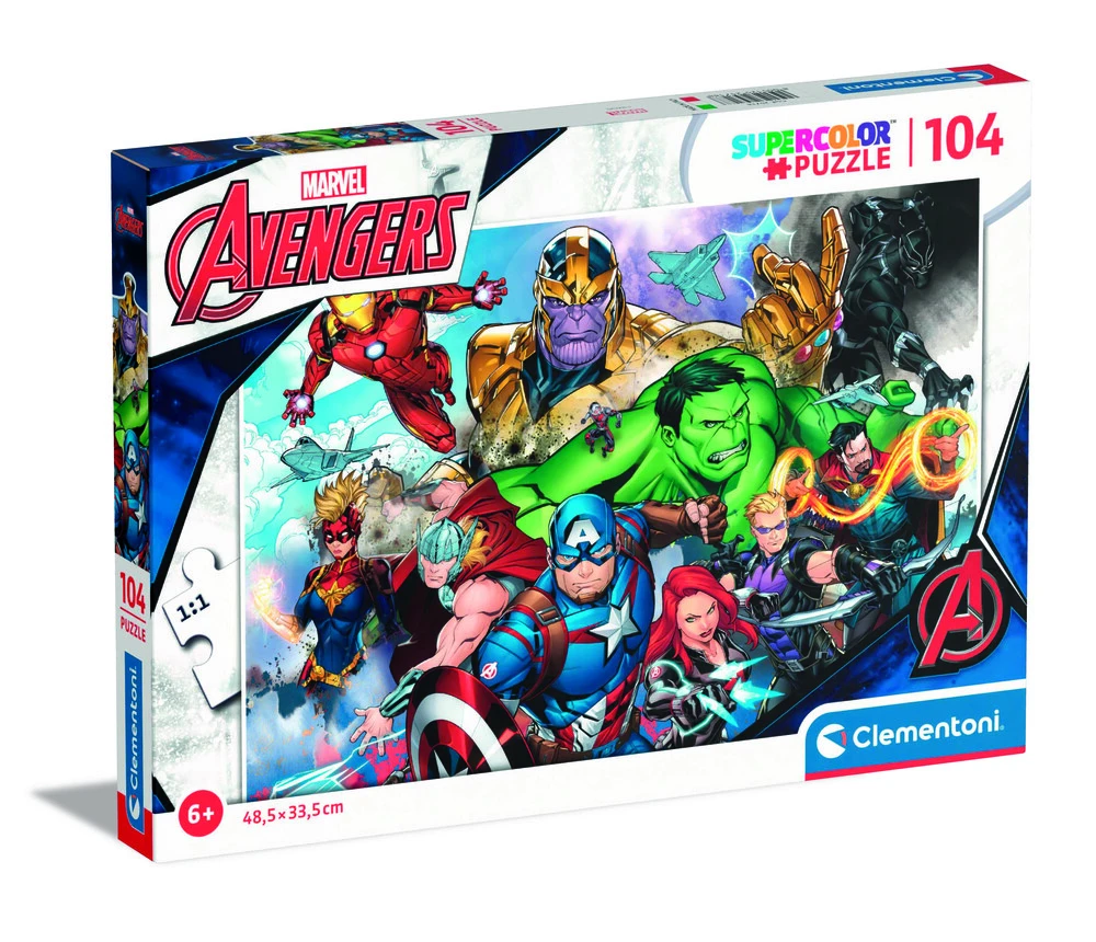 Se Marvel Puslespil - Avengers - Super Color - Clementoni - 60 Brikker hos Legekæden
