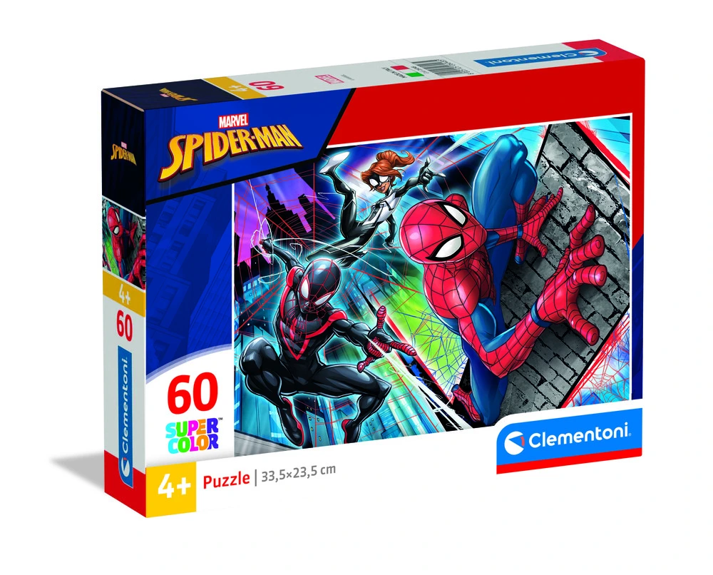 Se Spiderman Puslespil - Super Color - Clementoni - 60 Brikker hos Legekæden