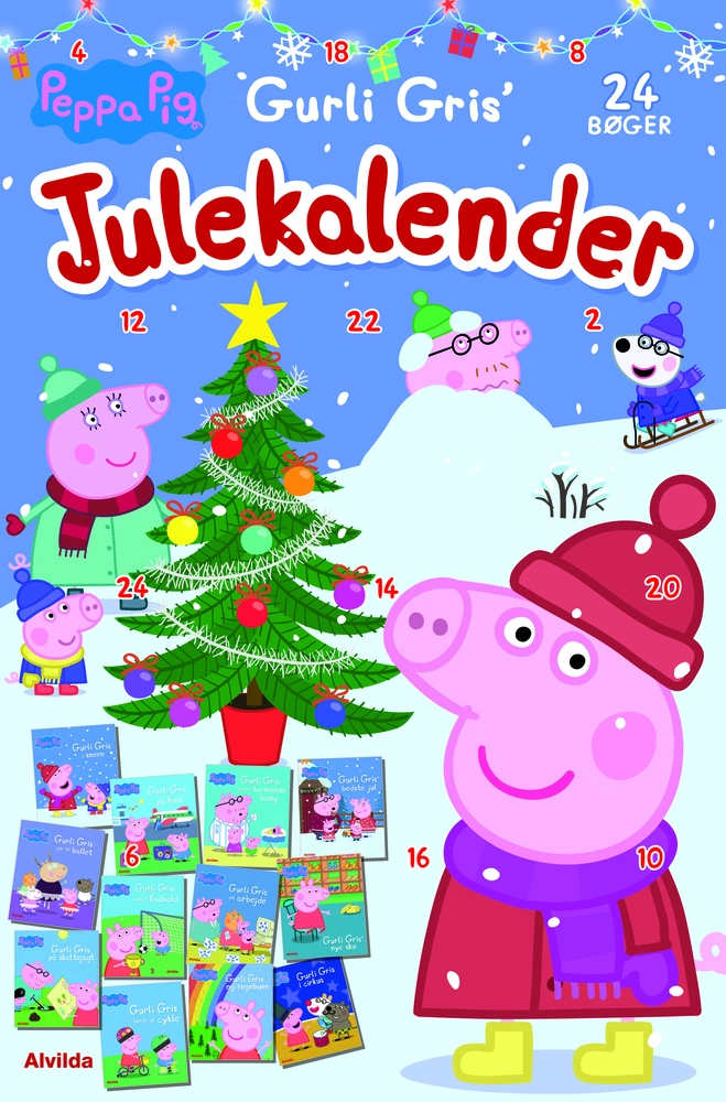 Peppa Pig - Gurli Gris&apos; julekalender - med 24 billedbøger