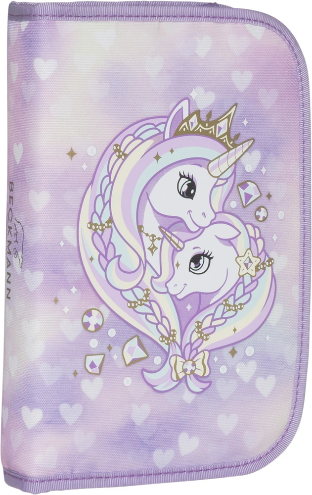 Penalhus Beckmann Onezip Unicorn Princess Purple