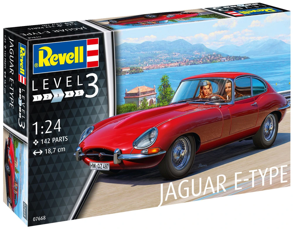 Se Revell - Jaguar E-type Bil Byggesæt - 1:24 - Level 3 - 07668 hos Legekæden