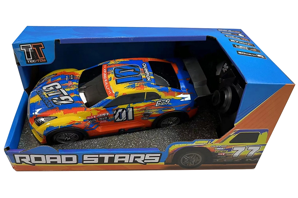 RC CHAMPION GT9 MED LYS GUL/BLÅ