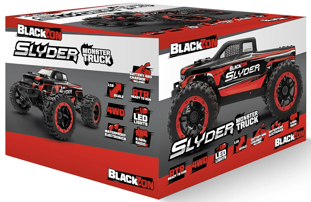 Se Blackzon - Slyder Fjernstyret Monster Truck - 1:16 - Grøn hos Legekæden